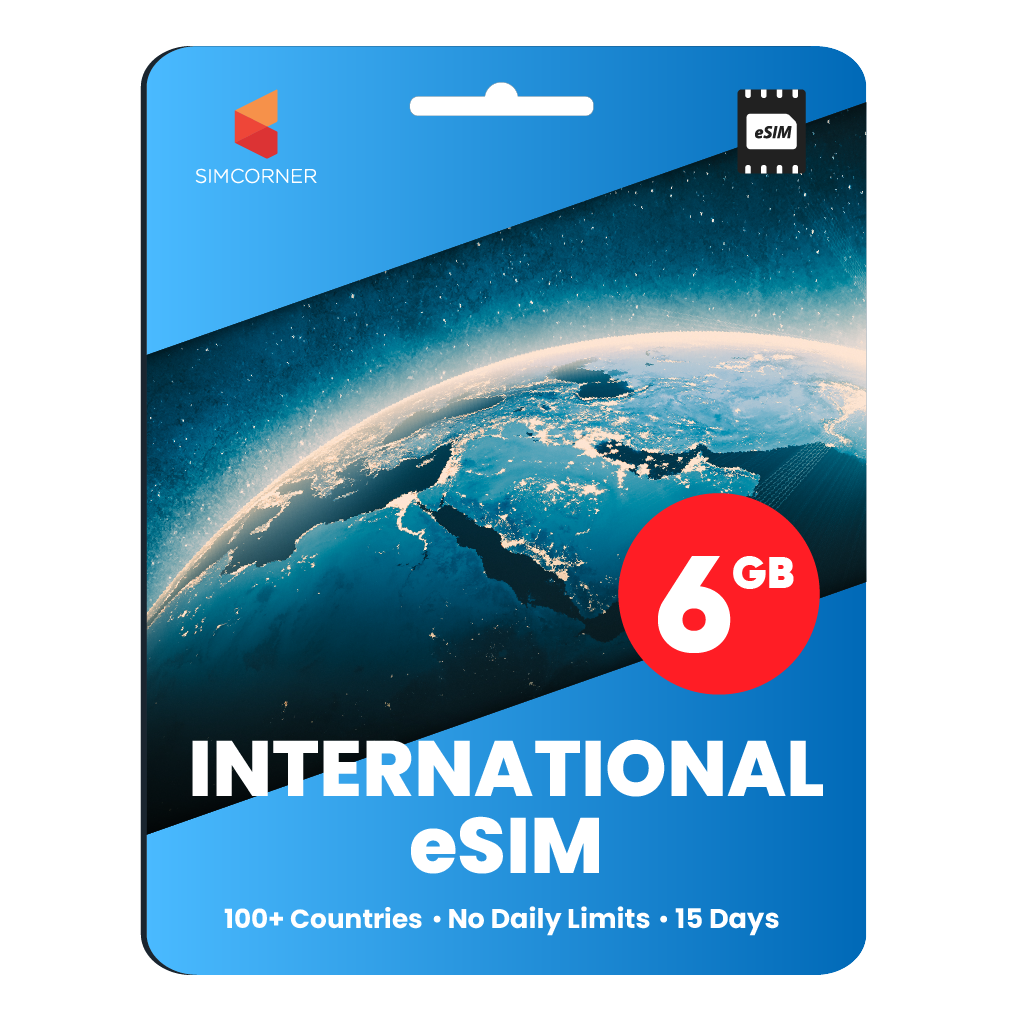 [eSIM] 15 Day International Travel eSIM (6GB) | SimCorner