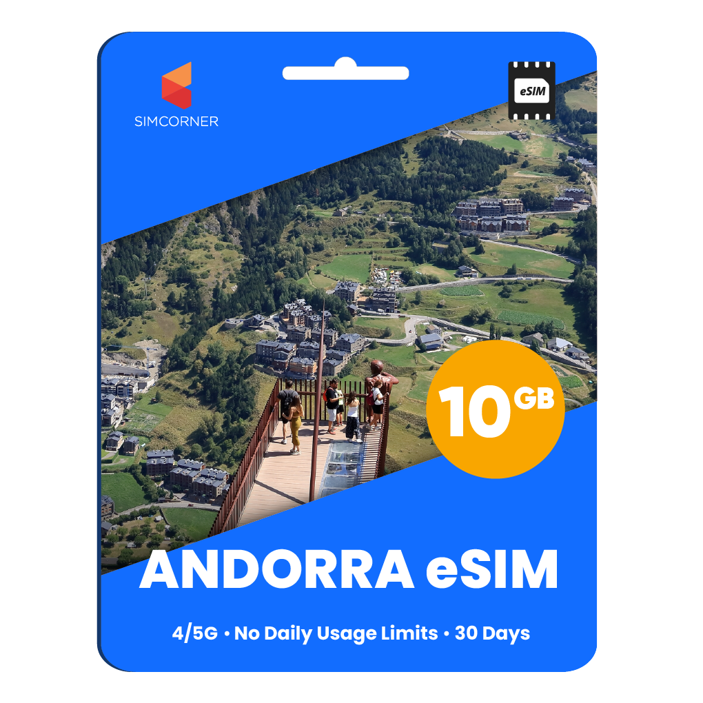 Andorra eSIM: 10GB - 30 Days
