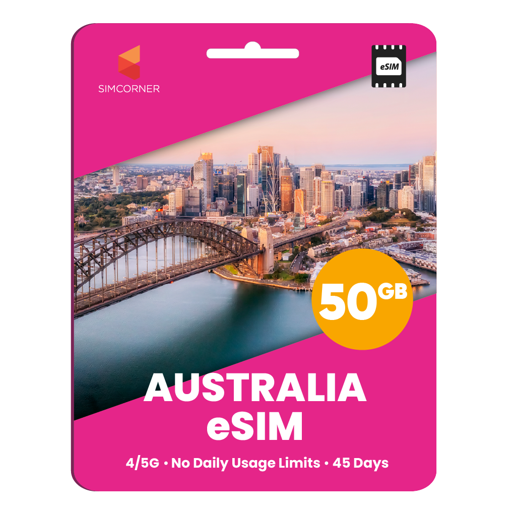 Australia eSIM: 50GB - 45 Days
-SimCorner