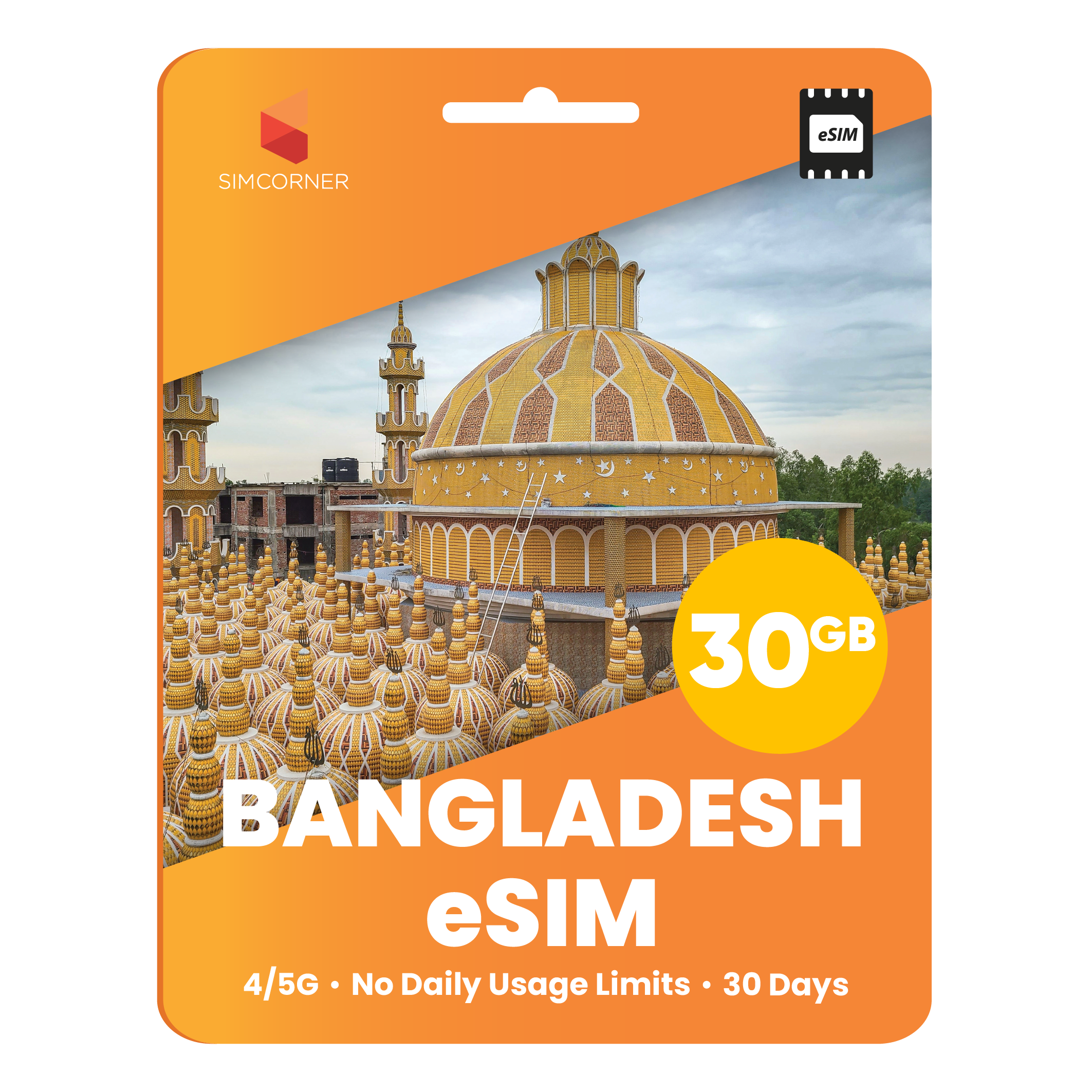 Bangladesh eSIM: 30GB - 30 Days - SimCorner