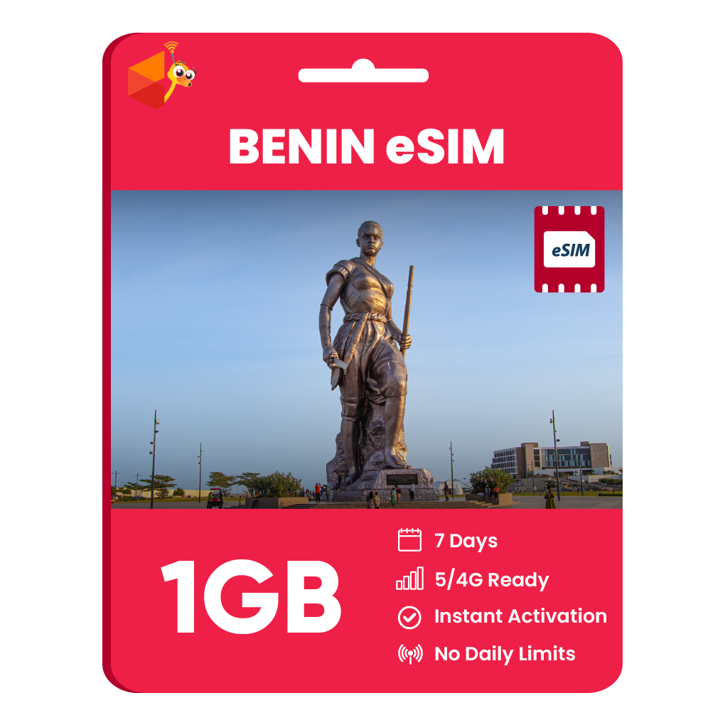 Benin eSIM: 1GB - 7 Days