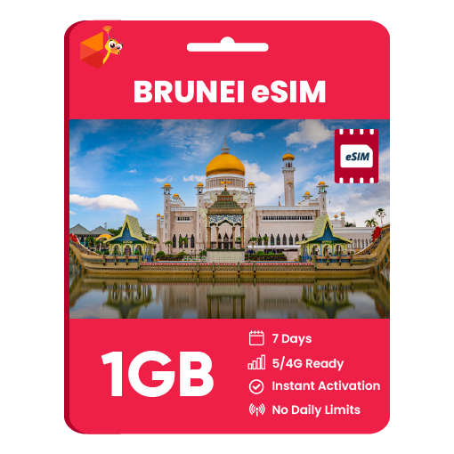 Brunei eSIM: 1GB - 7 Days
