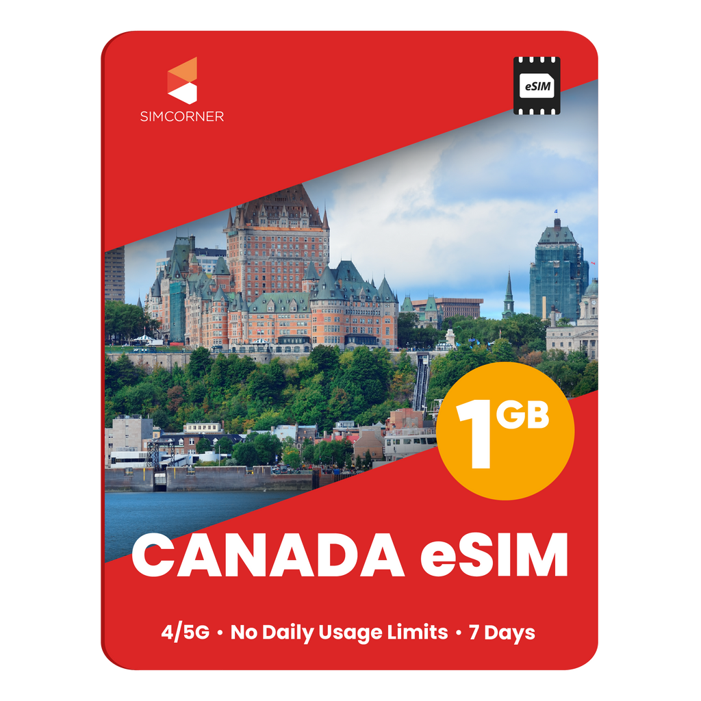 Canada eSIM: 1GB - 7 Days -SimCorner