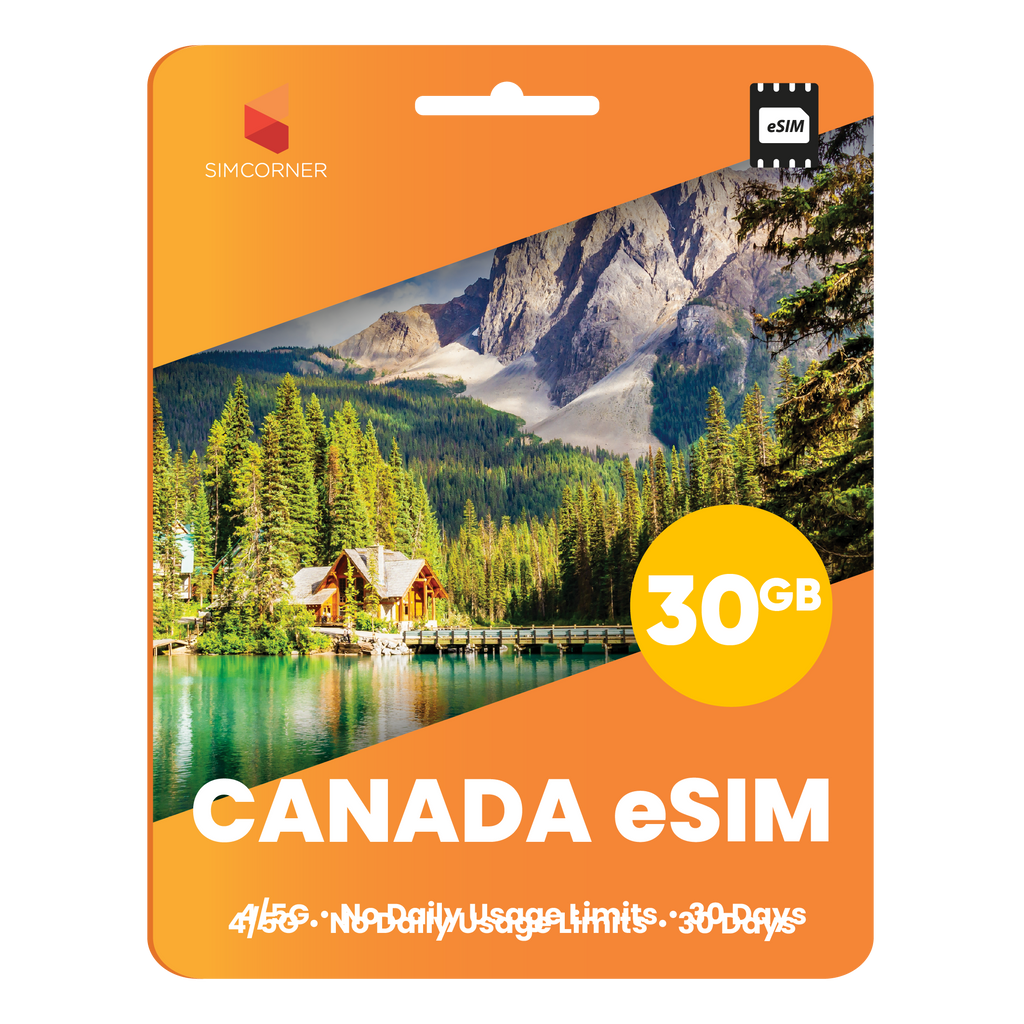 Canada eSIM: 30GB - 30 Days - SimCorner