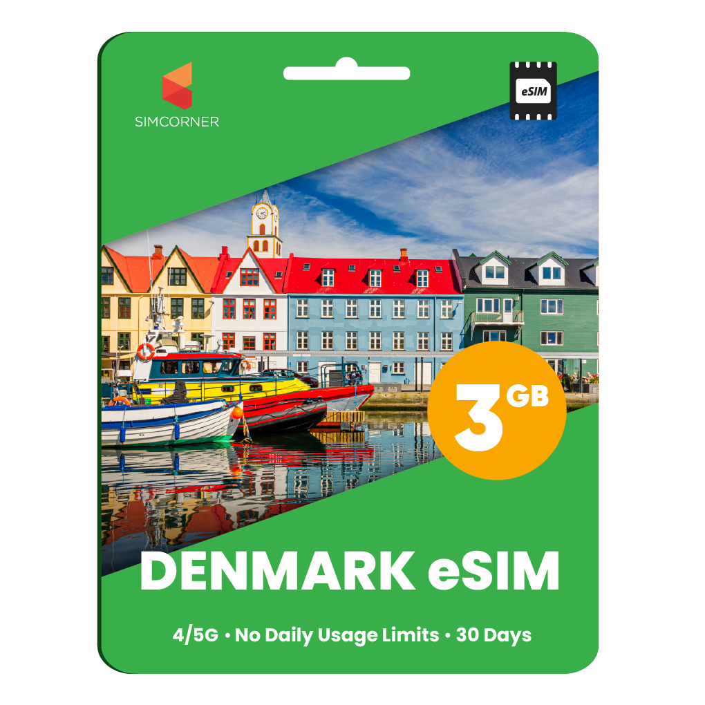 Denmark eSIM: 3GB - 30 Days - SimCorner