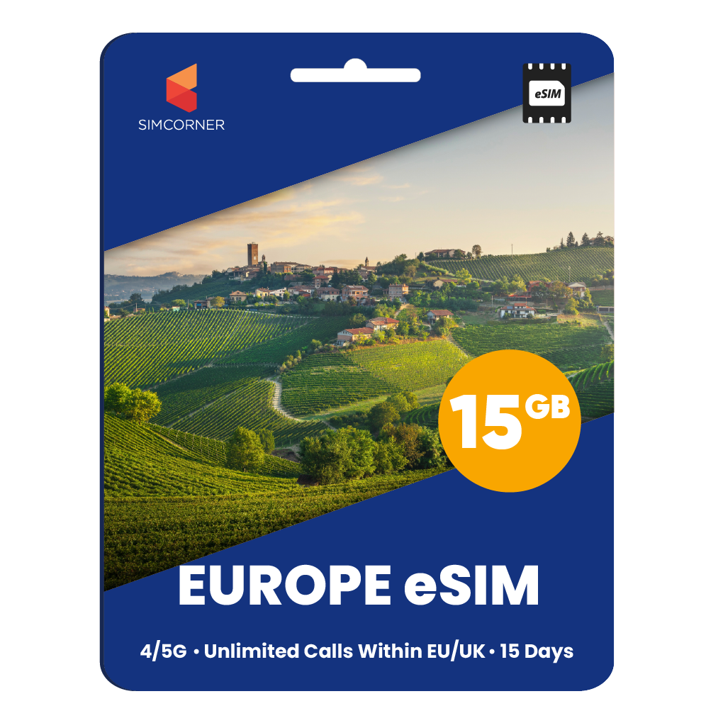 [eSIM] Europe eSIM (15GB) | SimCorner