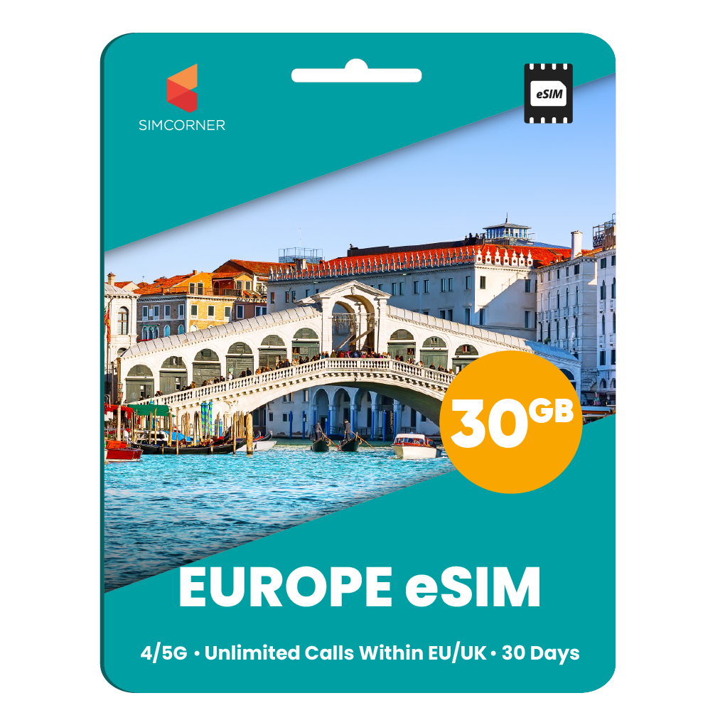 [eSIM] Europe eSIM 30GB | SimCorner