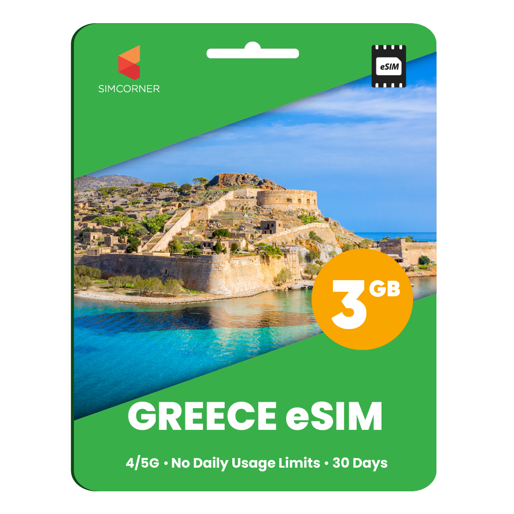 Greece eSIM: 3GB - 30 Days - SimCorner