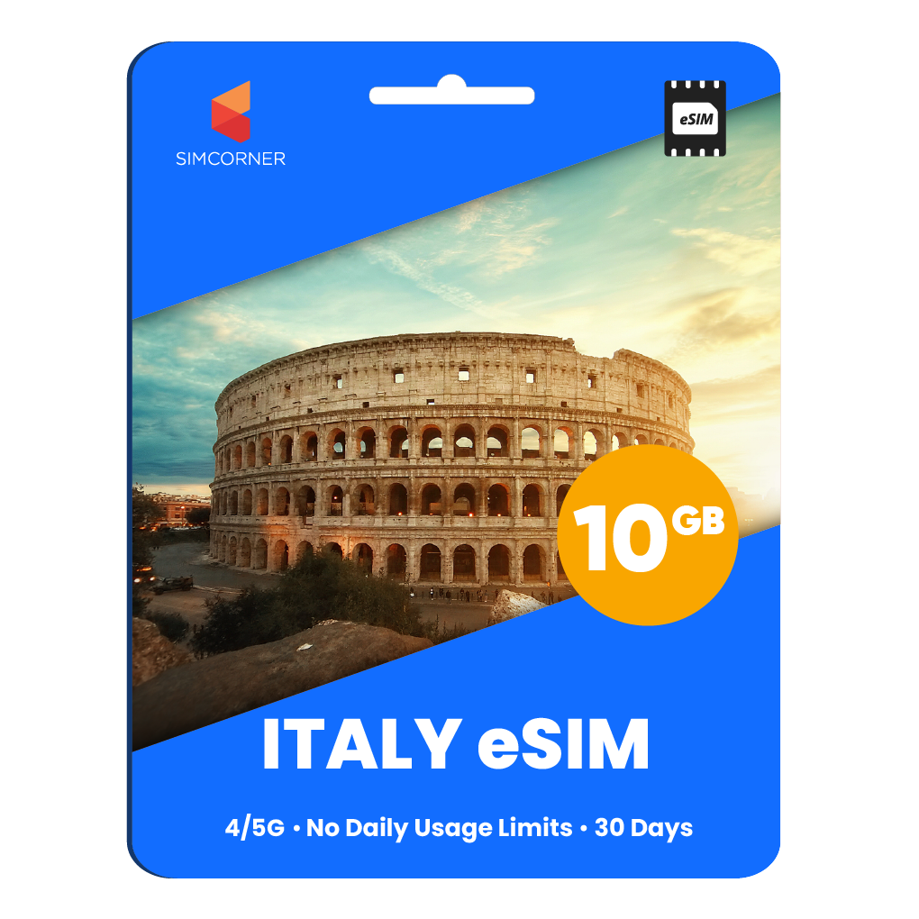 Italy eSIM: 10GB - 30 Days
-SimCorner