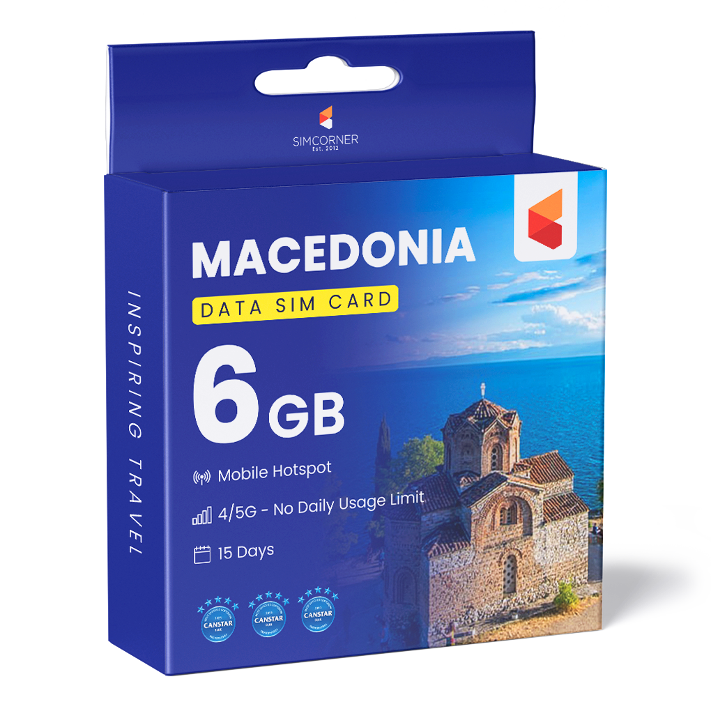 Macedonia Data SIM Card (15 Day - 6GB)