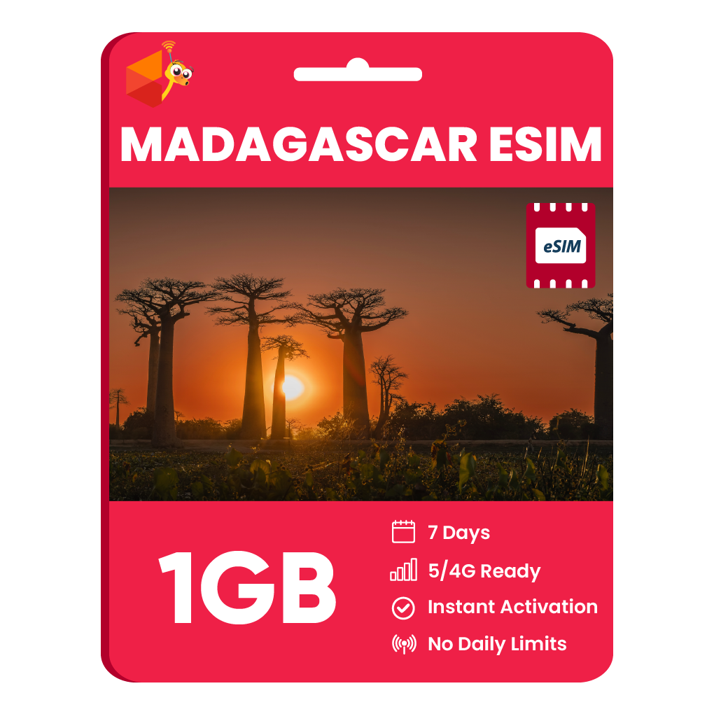 Madagascar eSIM: 1GB - 7 Days