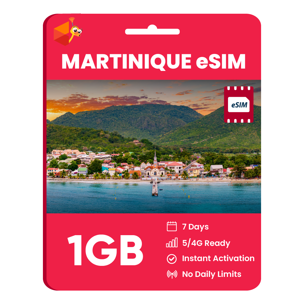 Martinique eSIM: 1GB - 7 Days