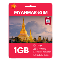 Thumbnail for Myanmar eSIM: 1GB - 7 Days