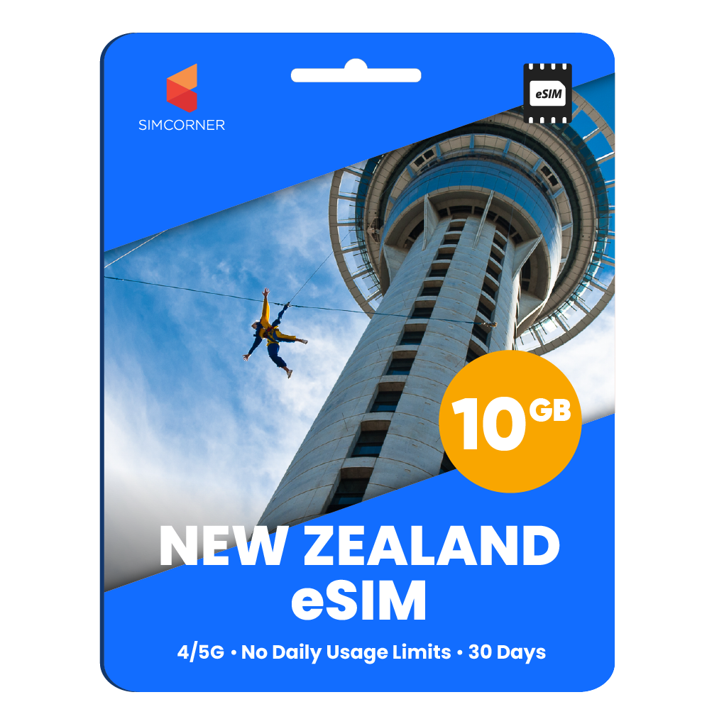 New Zealand eSIM: 10GB - 30 Days
-SimCorner