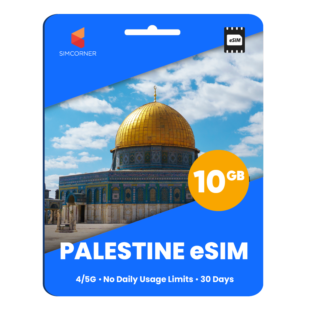 Palestine eSIM: 10GB - 30 Days
-SimCorner