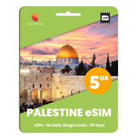 Thumbnail for Palestine eSIM: 5GB - 30 Days
-Sim Corner