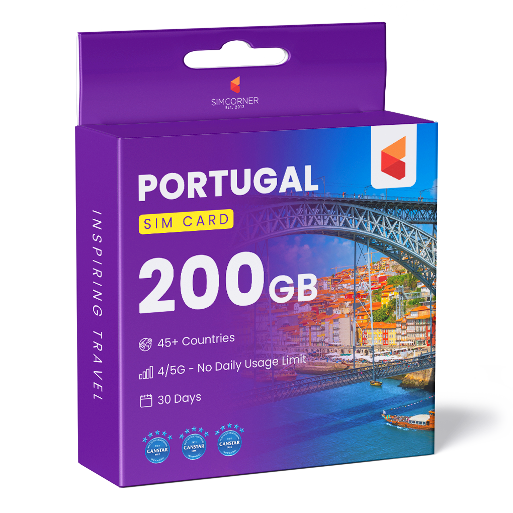 Portugal Travel Sim Card 200GB | SimCorner