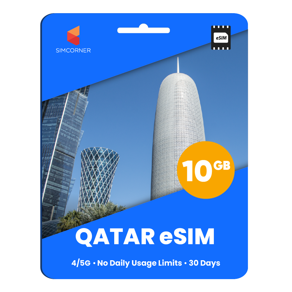 Qatar eSIM: 10GB - 30 Days
-SimCorner