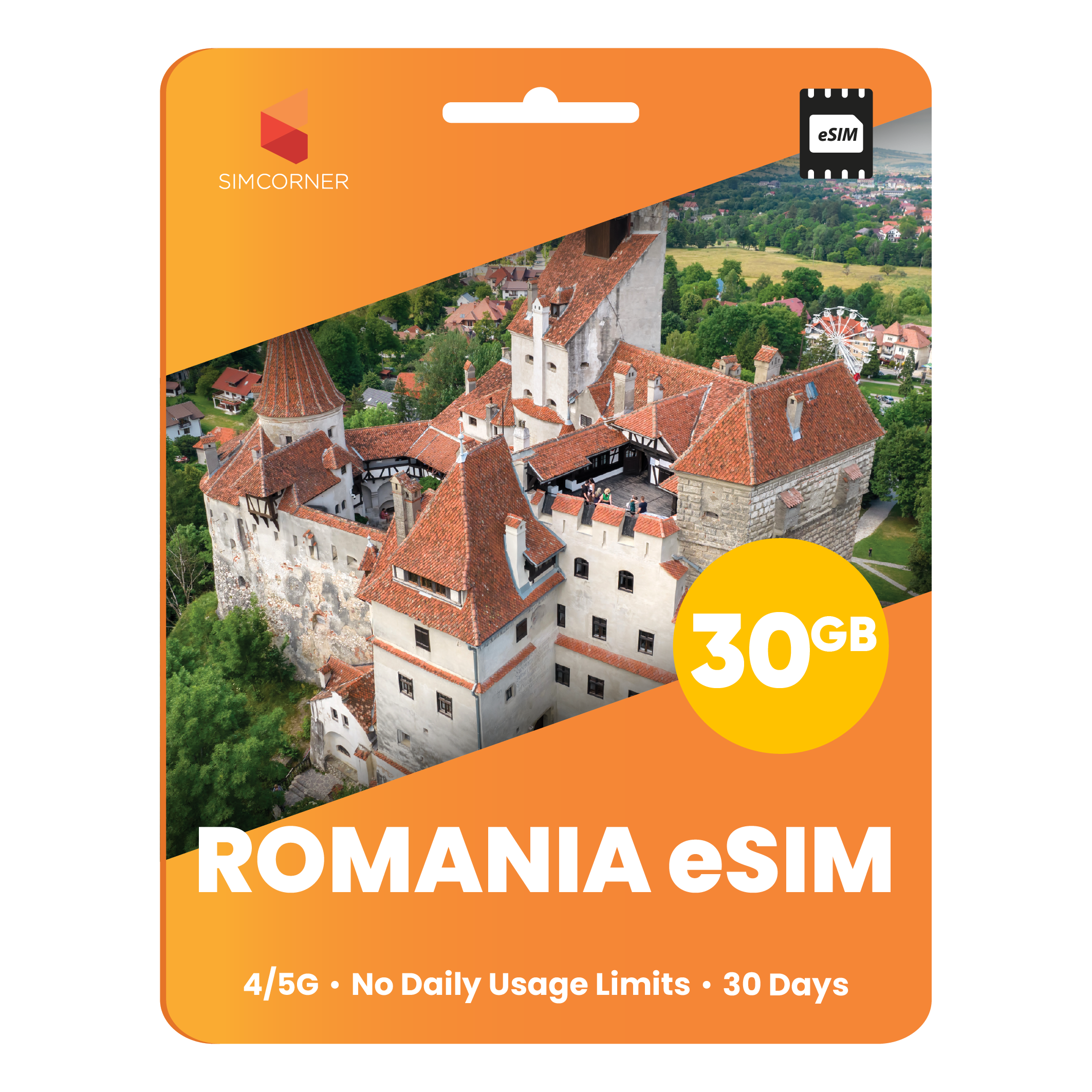 Romania eSIM: 30GB - 30 Days