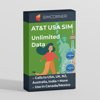 AT&T Unlimited MAX Plus SIM (USA, Canada, Mexico) | Sim Corner