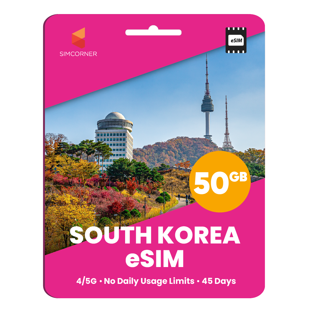 South Korea eSIM: 50GB - 45 Days
-SimCorner