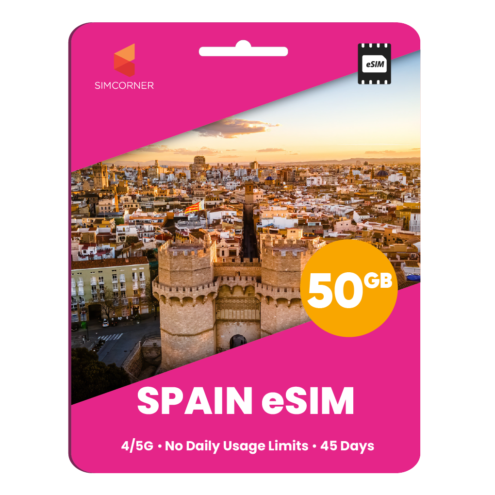 Spain eSIM: 50GB - 45 Days
-SimCorner