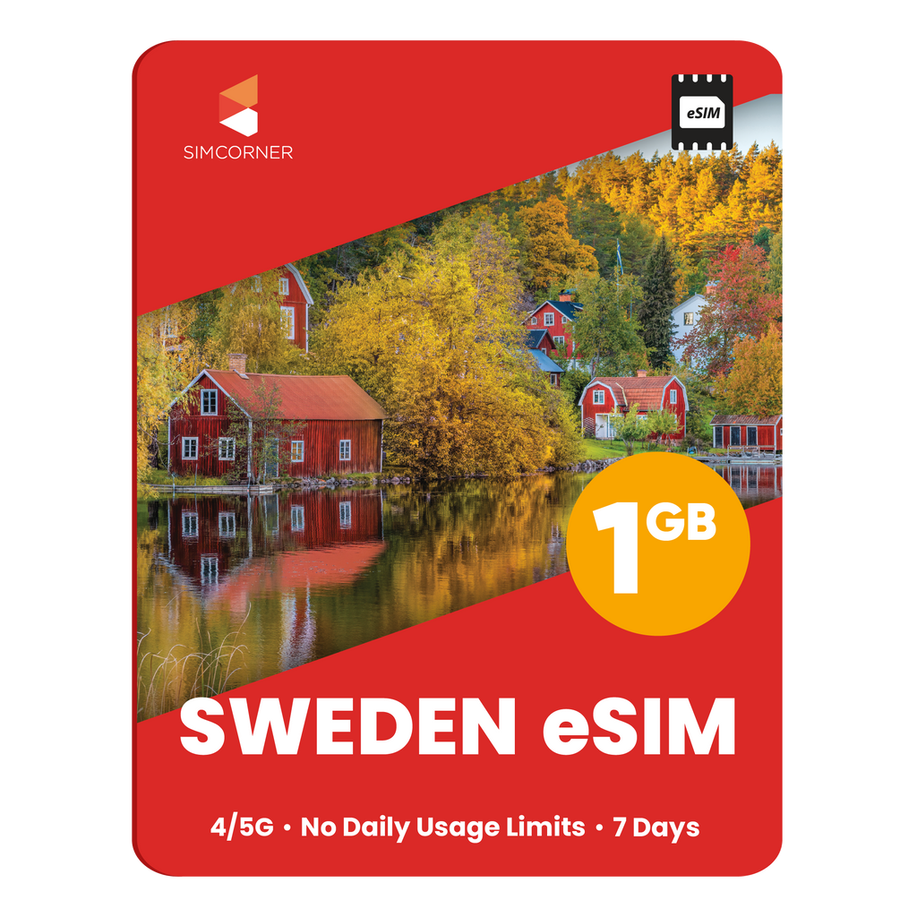 Sweden eSIM: 1GB - 7 Days - SimCorner