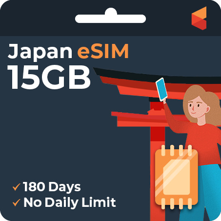 [eSIM] 15GB Japan Data eSIM (180 Days)