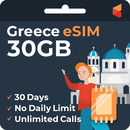 [eSIM] Greece eSim Card (30GB)