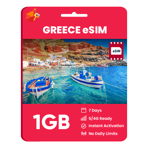 Greece eSIM: 1GB - 7 Days