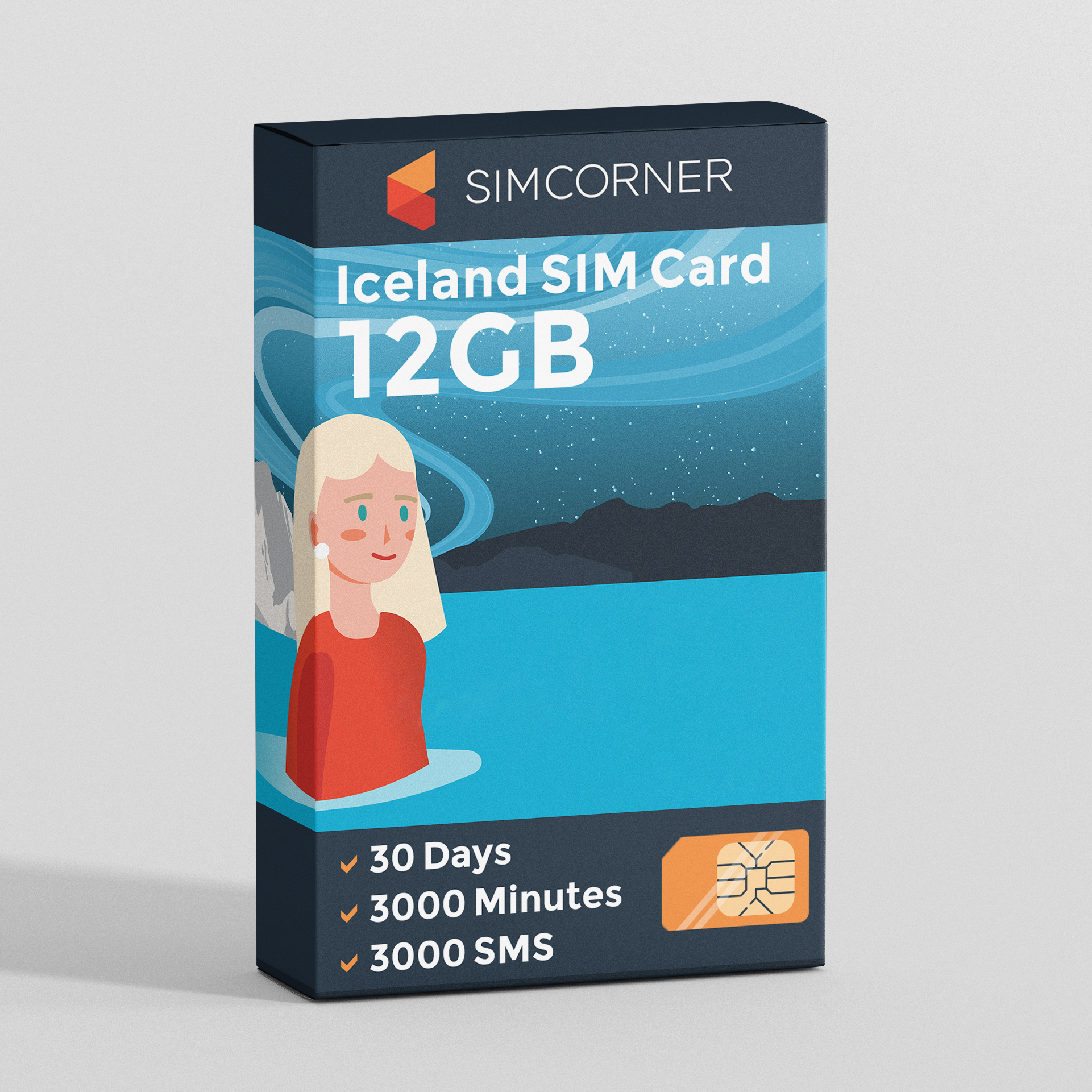 Iceland Travel Sim Card (12GB)
