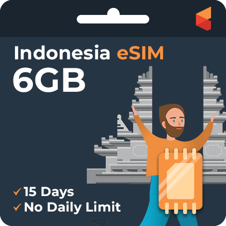 [eSIM] Indonesia Data eSIM (6GB - 15 Days)