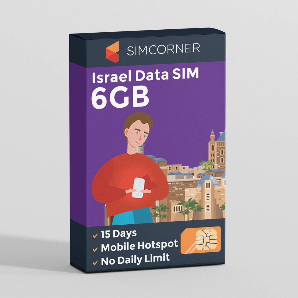 Israel Data SIM Card (15 Day - 6GB)