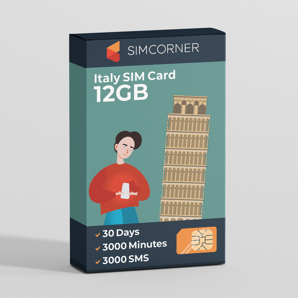 Italy Travel Sim Card (12GB)