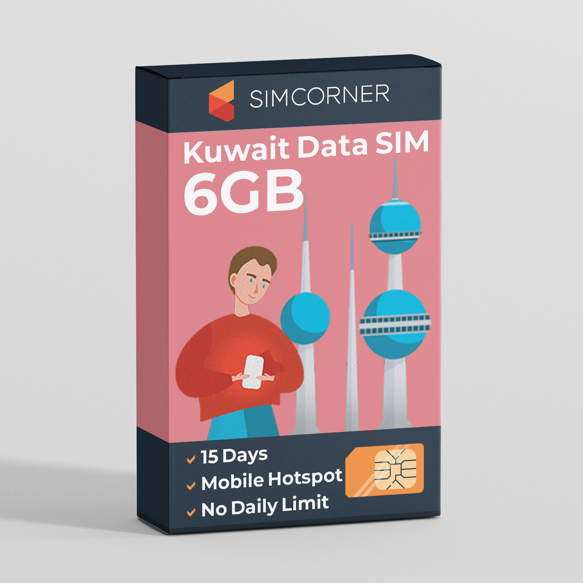 Kuwait Data SIM Card (15 Day - 6GB)