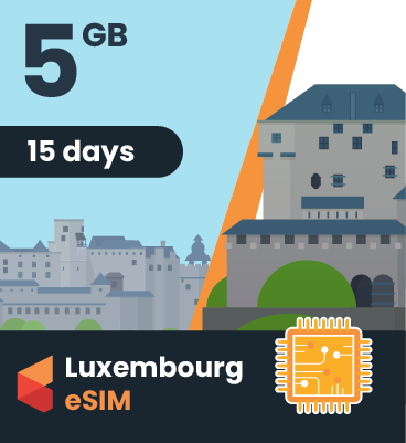 Luxembourg eSIM: 5GB - 15 Day