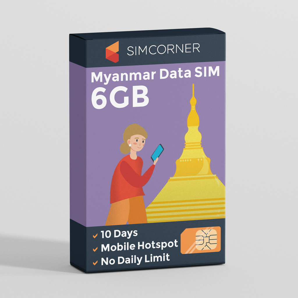 Myanmar Data SIM Card (10 day - 6GB)