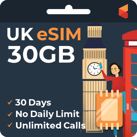 [eSIM] United Kingdom eSim Card (30GB)
