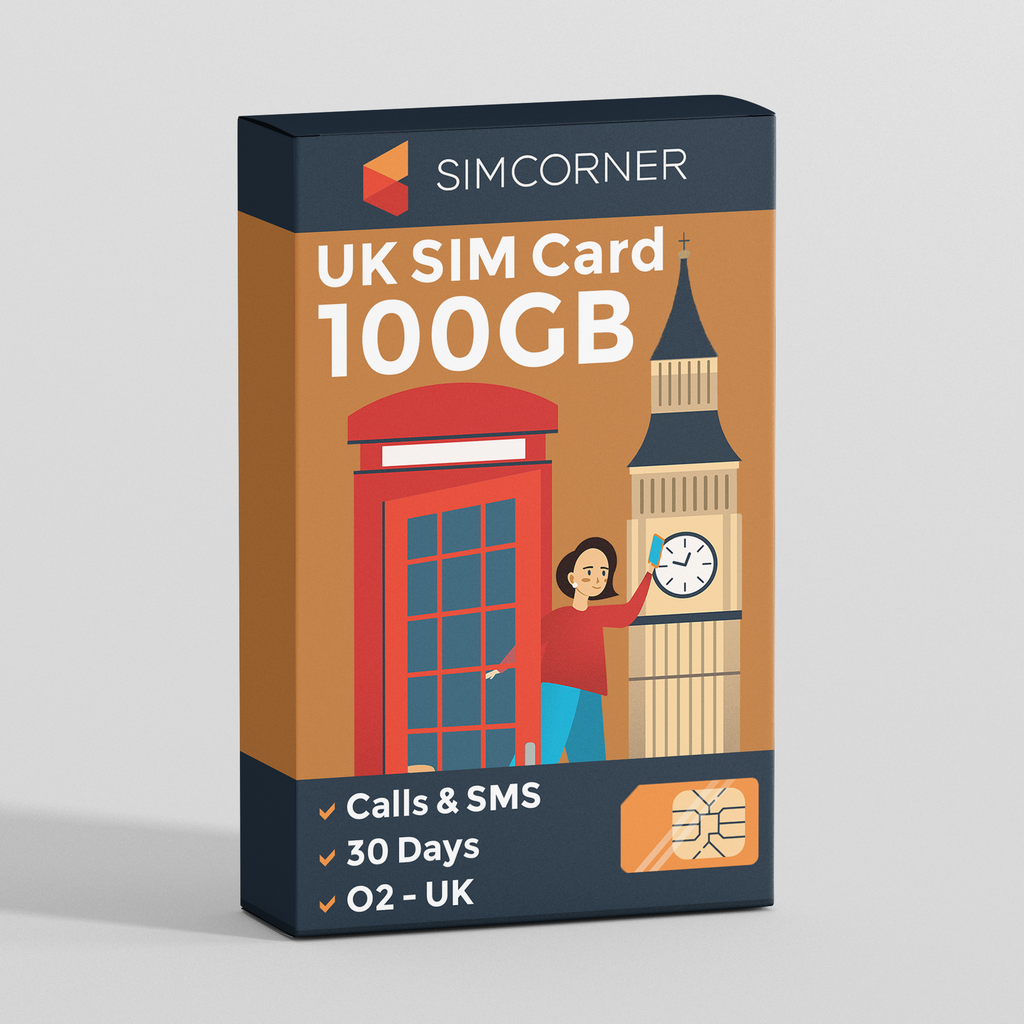 O2 UK Sim Card (100GB) I SimCornerCanada