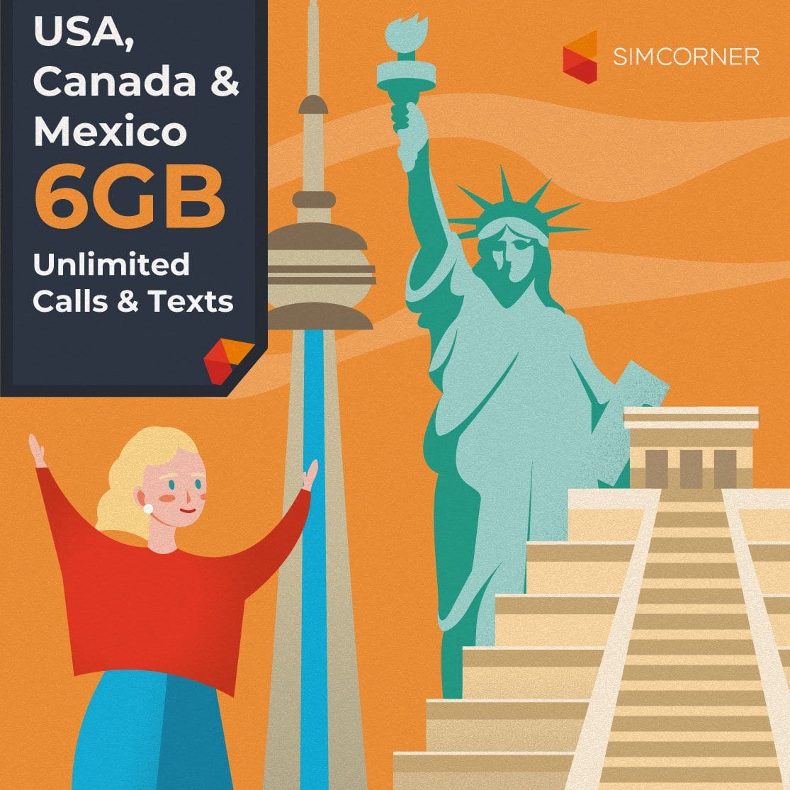 USA/Canada/Mexico 6GB Sim Card - SimCorner Canada