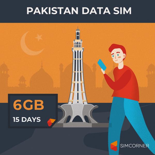 Pakistan Data SIM Card (15 Day - 6GB) - SimCorner Canada